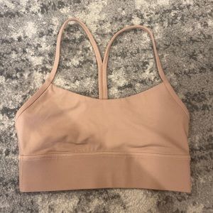Lululemon Tan Flow Y Longline Bra